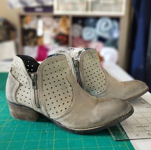 DONATED - Real Leather Gray Booties